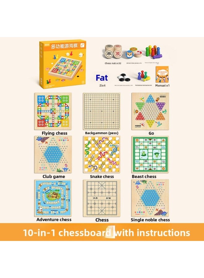 Flying Chess Backgammon Children's Day Gift Version Chess Educational Toys All-In-One Chess Board for Boys